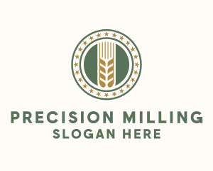 Wheat Farm Badge logo design