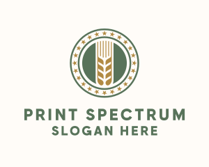 Wheat Farm Badge logo design