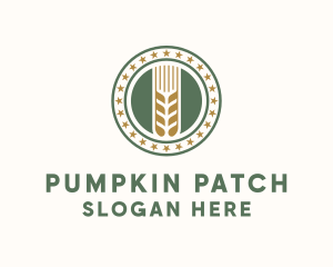 Wheat Farm Badge logo design