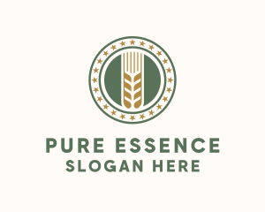 Wheat Farm Badge logo design
