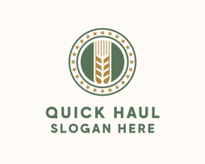 Wheat Farm Badge logo design