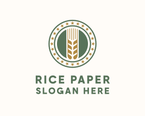 Wheat Farm Badge logo design