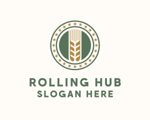 Wheat Farm Badge logo design