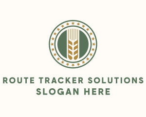 Wheat Farm Badge logo design