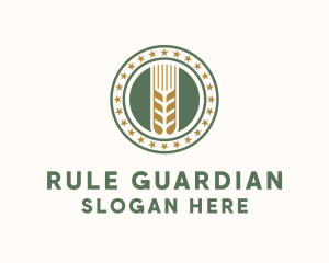 Wheat Farm Badge logo design