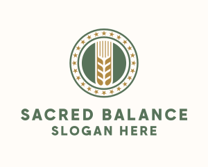 Wheat Farm Badge logo design