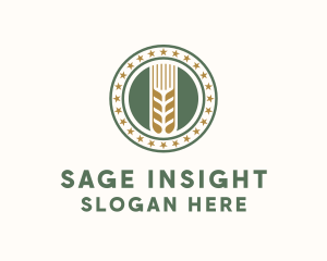 Wheat Farm Badge logo design