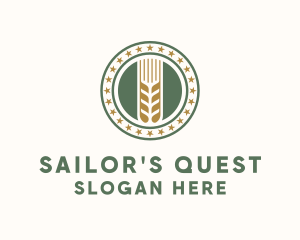 Wheat Farm Badge logo design