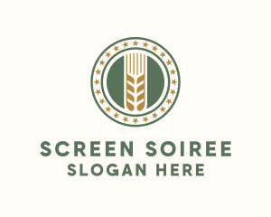 Wheat Farm Badge logo design