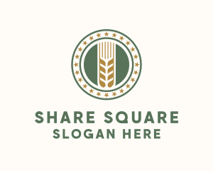 Wheat Farm Badge logo design