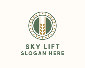 Wheat Farm Badge logo design