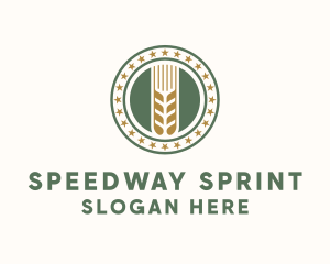 Wheat Farm Badge logo design