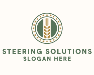 Wheat Farm Badge logo design