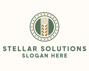 Wheat Farm Badge logo design