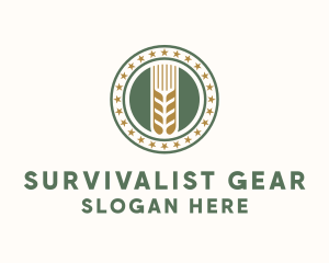 Wheat Farm Badge logo design