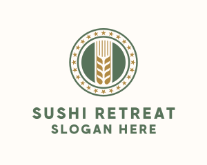 Wheat Farm Badge logo design