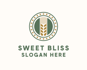 Wheat Farm Badge logo design