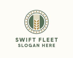 Wheat Farm Badge logo design