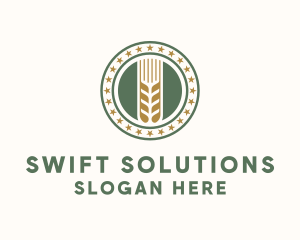 Wheat Farm Badge logo design