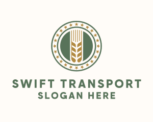 Wheat Farm Badge logo design