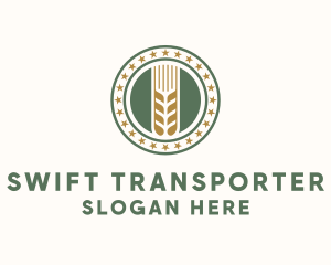 Wheat Farm Badge logo design