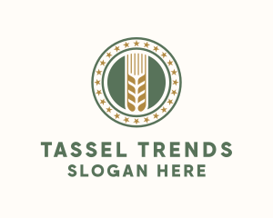 Wheat Farm Badge logo design