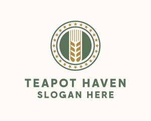 Wheat Farm Badge logo design