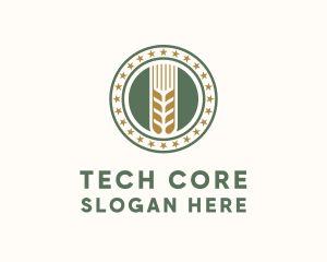 Wheat Farm Badge logo design