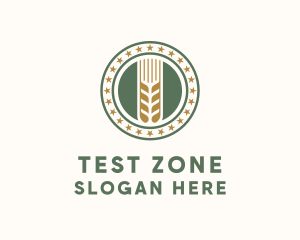 Wheat Farm Badge logo design