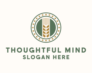 Wheat Farm Badge logo design