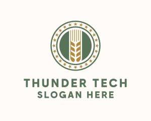 Wheat Farm Badge logo design