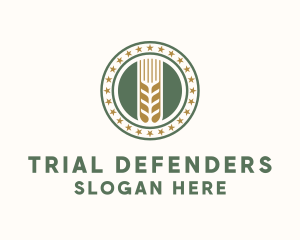 Wheat Farm Badge logo design