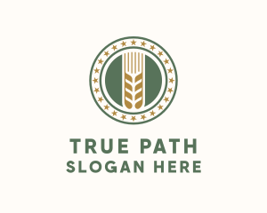 Wheat Farm Badge logo design