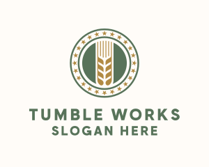 Wheat Farm Badge logo design