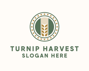 Wheat Farm Badge logo design