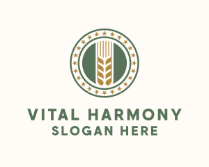 Wheat Farm Badge logo design