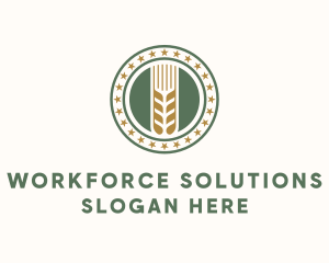 Wheat Farm Badge logo design