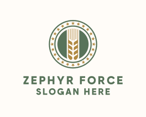 Wheat Farm Badge logo design