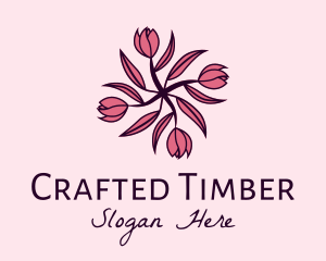 Tulip Flower Pattern logo design