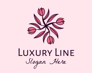 Tulip Flower Pattern logo design