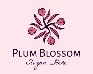 Tulip Flower Pattern logo design