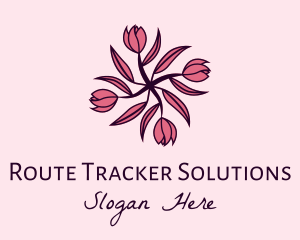 Tulip Flower Pattern logo design