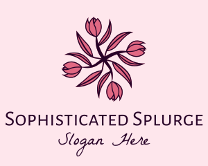 Tulip Flower Pattern logo design