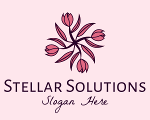 Tulip Flower Pattern logo design