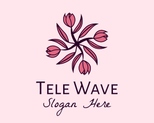 Tulip Flower Pattern logo design