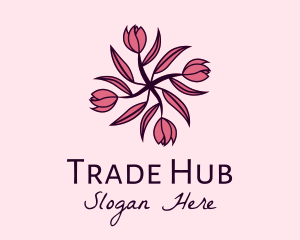 Tulip Flower Pattern logo design