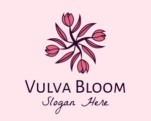 Tulip Flower Pattern logo design