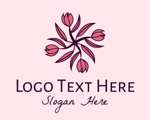 Pattern - Tulip Flower Pattern logo design
