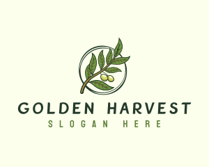 Organic Olive Leaf logo design