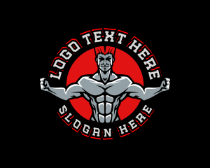 Fitness Muscle Man logo